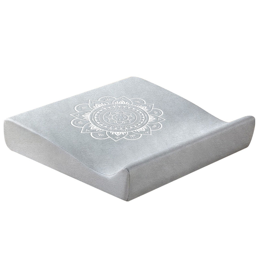 Deluxe Velvet Lotus Meditation Mat, Gray