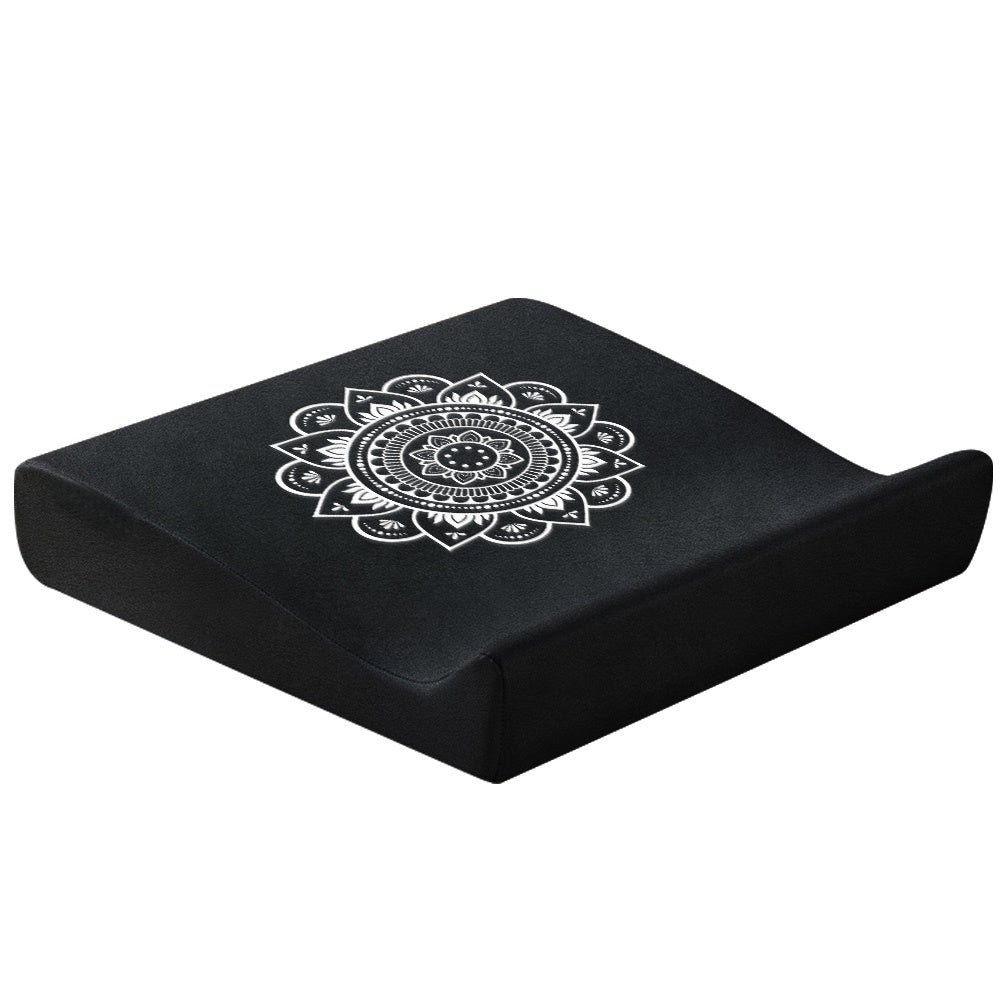 Deluxe Velvet Lotus Meditation Mat, Black
