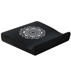 Deluxe Velvet Lotus Meditation Mat, Black