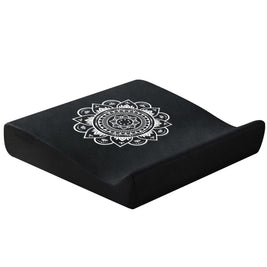 Deluxe Velvet Lotus Meditation Mat, Black